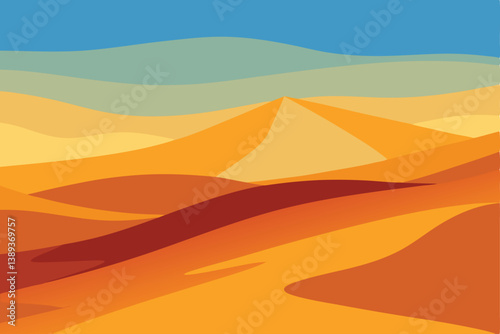 vector illustration of a desert landscape