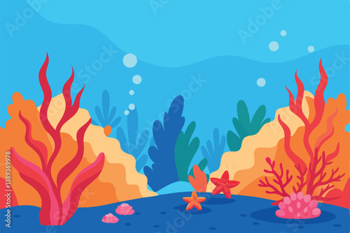 vector illustration of a tropical island