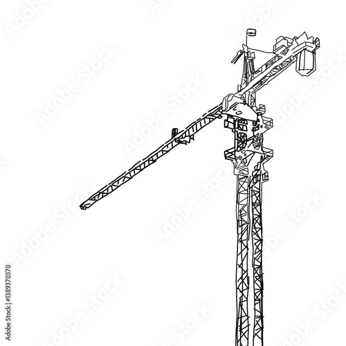 construction site with crane