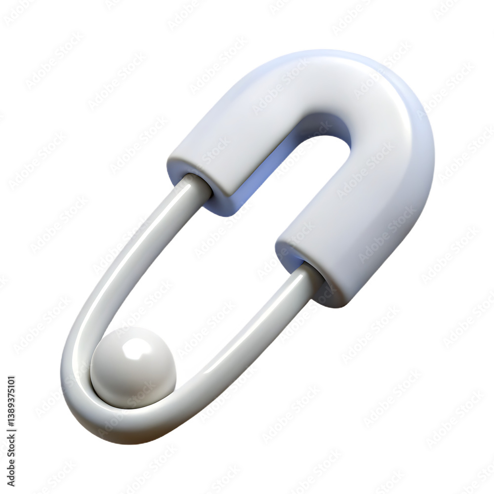 3D Safety Pin Icon – Isolated PNG on Transparent Background 3D Safety Pin Icon – Isolated PNG on Transparent Background