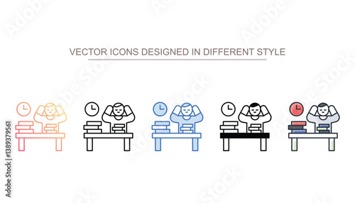Overload icon design with white background stock illustration