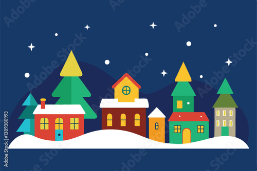 christmas night landscape
