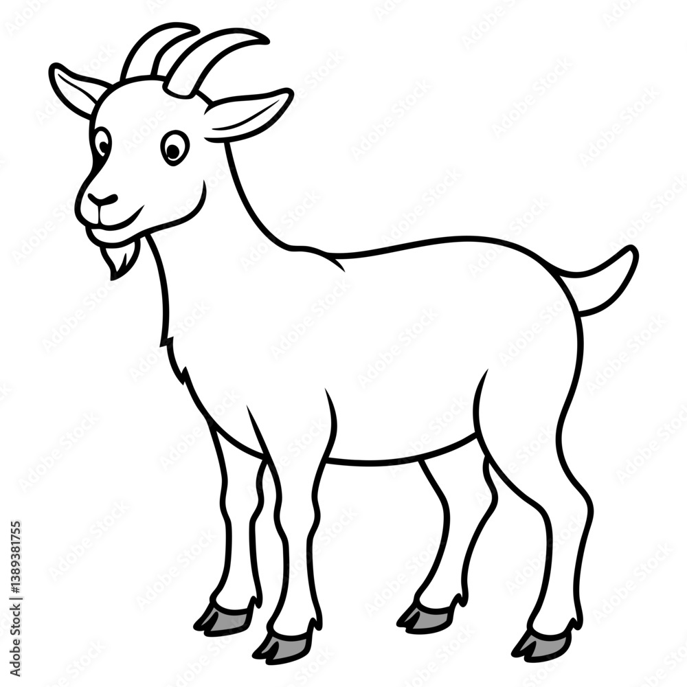 goat isolated on white