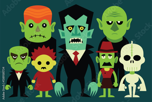 halloween monsters spooky