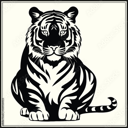 Silhouette of Tiger, Animal