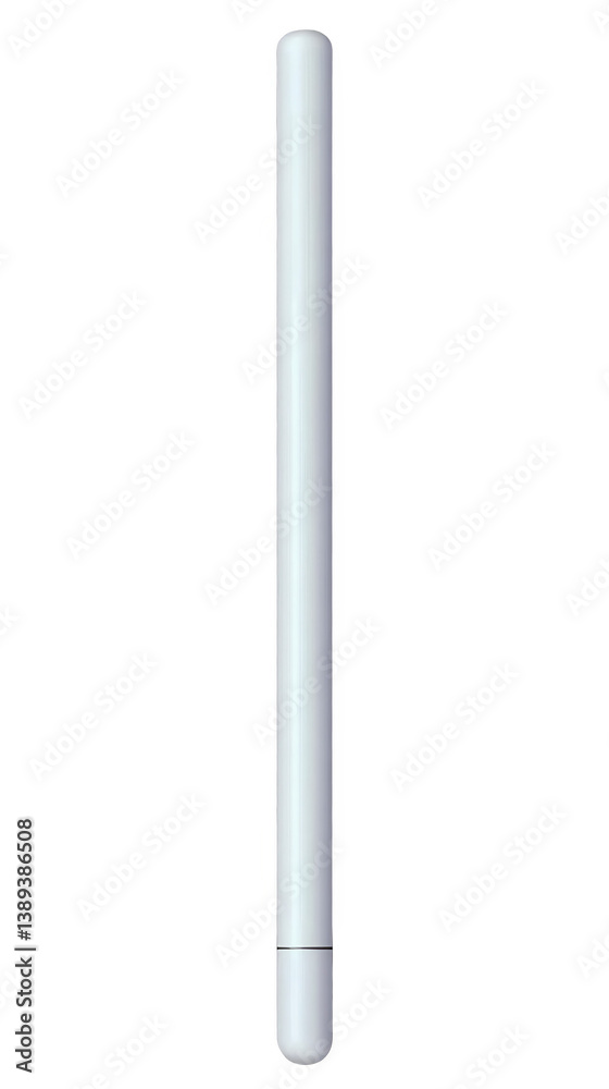 Isolated White Pencil Illustration On Transparent Background Realistic Design Isolated White Pencil Illustration On Transparent Background Realistic Design
