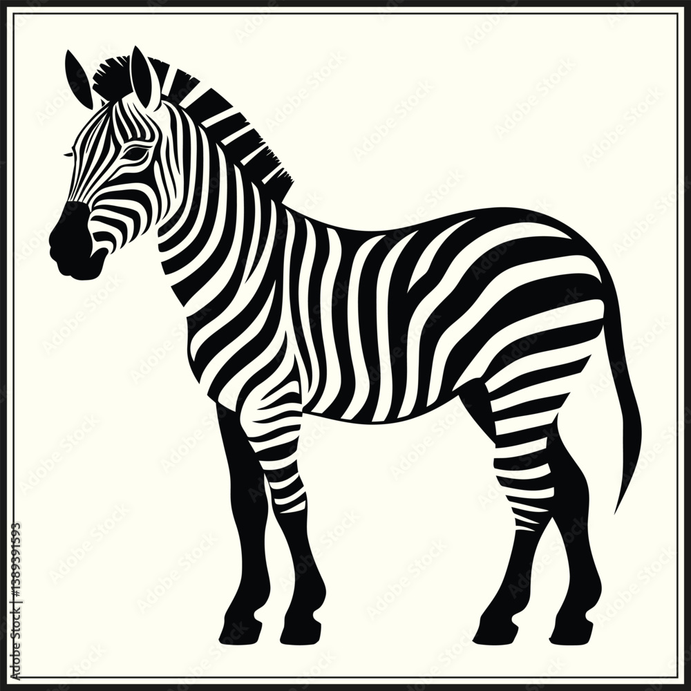 Fototapeta premium Zebra Silhouette, Wildlife