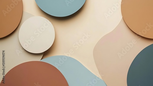 Wallpaper Mural Abstract pastel shapes background. Torontodigital.ca