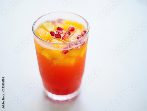 Wallpaper Mural Refreshing Orange and Pomegranate Juice with Fruit Pieces Torontodigital.ca