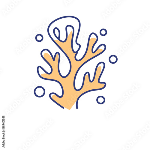 vector illustration of algae