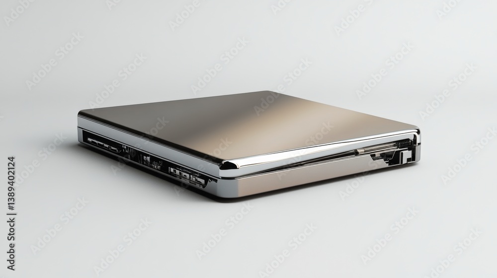 A smooth, simple hard disk with no features, placed on a solid white background A smooth, simple hard disk with no features, placed on a solid white background