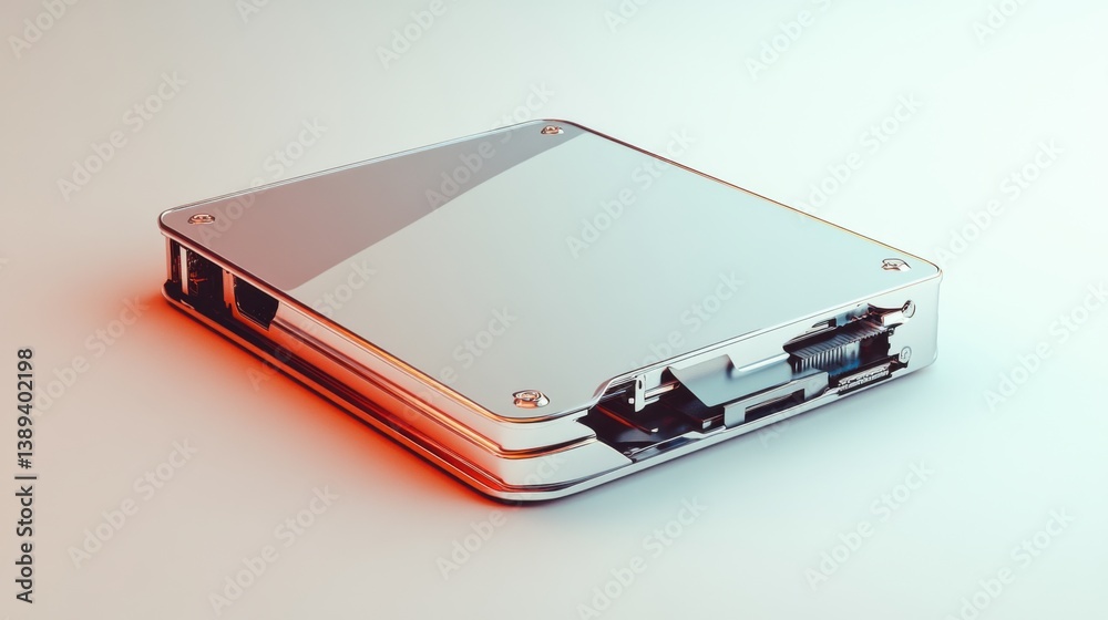 A smooth, simple hard disk with no features, placed on a solid white background A smooth, simple hard disk with no features, placed on a solid white background