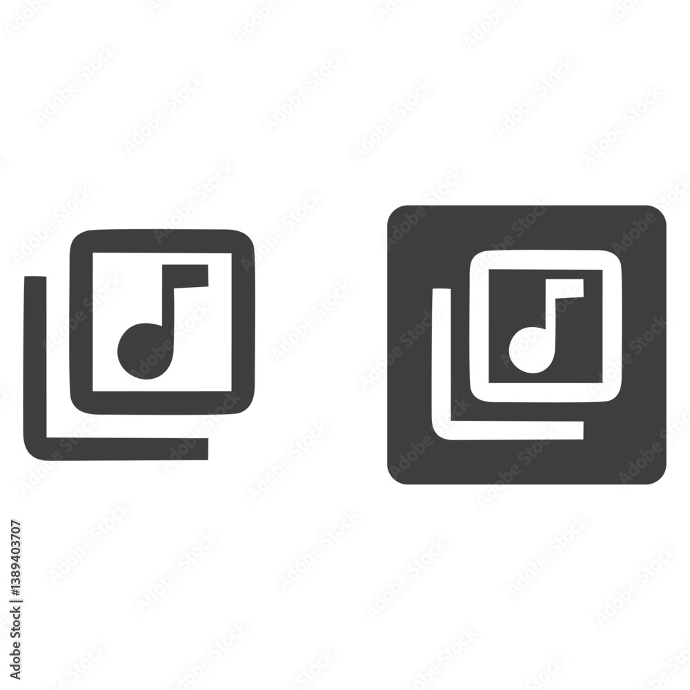 Music Library icon Vector music streaming icon sign vector Music Library icon Vector music streaming icon sign vector