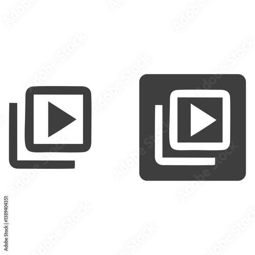 Video library video album icon sign vector