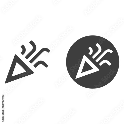 Party popper confetti outline icon perfect for celebrations and events