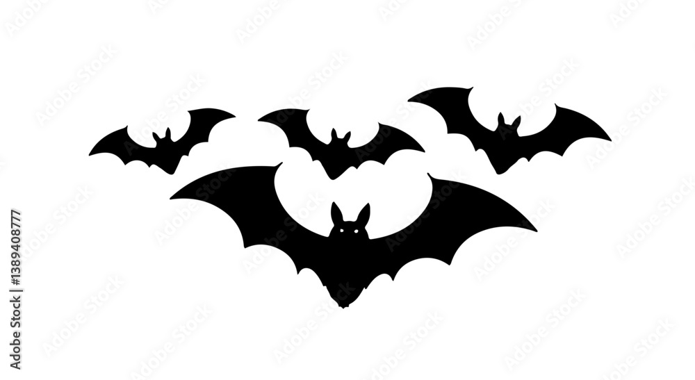 Fototapeta premium halloween bat vectors set