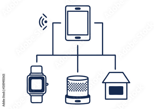 Smart home technology connecting devices wirelessly via smartphone control for modern lifestyle and easy home automation