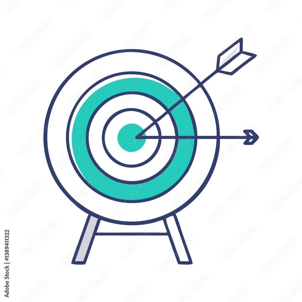 A stylized archery target with a bullseye, representing focus and precision in sports, emphasizing goal-setting, skill in archery, and creating a motivational atmosphere for athletic endeavors. A stylized archery target with a bullseye, representing focus and precision in sports, emphasizing goal-setting, skill in archery, and creating a motivational atmosphere for athletic endeavors.