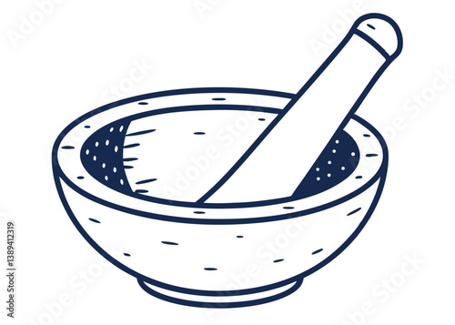 Create fresh herbs and spices with this classic mortar and pestle, perfect for culinary enthusiasts and home cooks seeking authentic flavors and kitchen preparation.