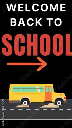 Welcome Back to School Text Animation