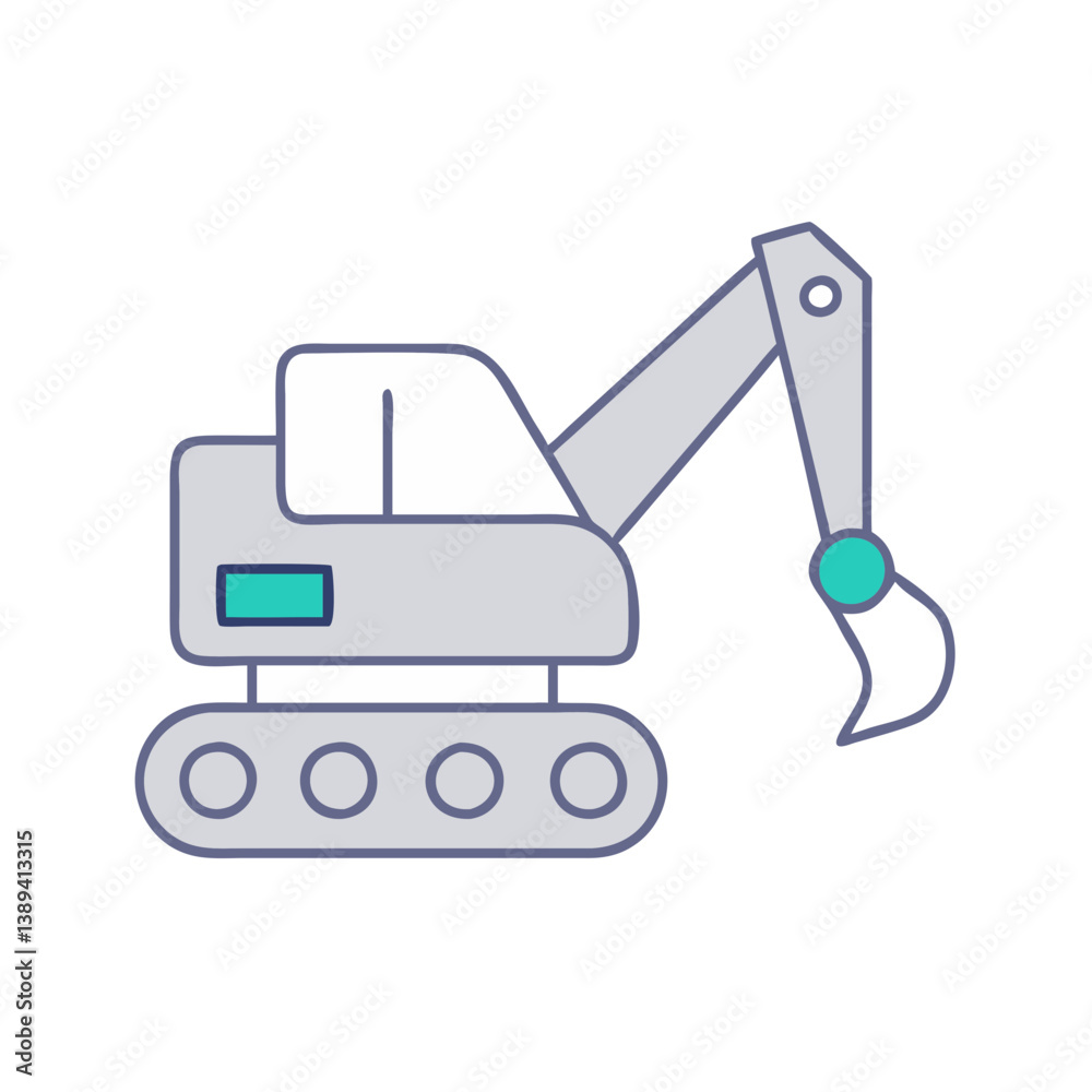 A construction excavator machine in a minimalist style, showcasing modern design elements and machinery for construction projects, symbolizing progress and development in the engineering field. A construction excavator machine in a minimalist style, showcasing modern design elements and machinery for construction projects, symbolizing progress and development in the engineering field.