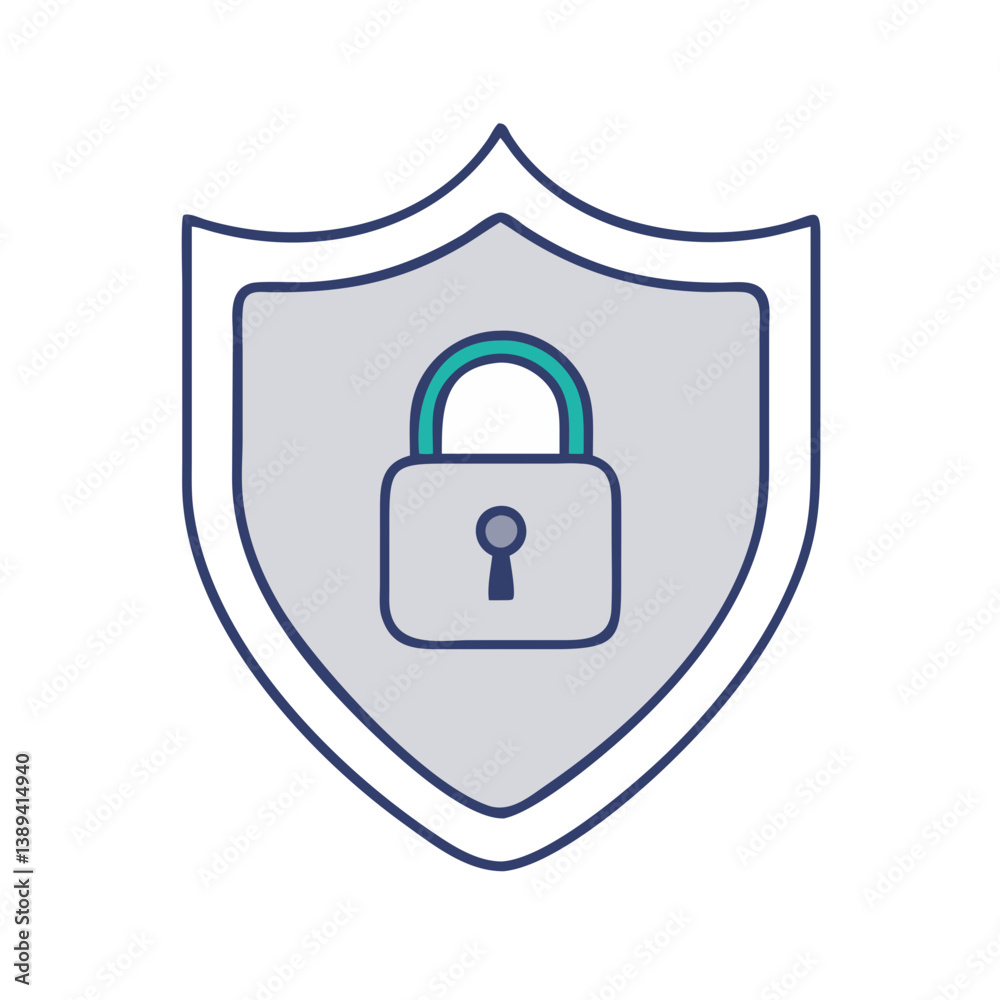 A stylized security shield with a padlock icon, symbolizing protection and safety, an essential element for cybersecurity branding, emphasizing digital security and trust. A stylized security shield with a padlock icon, symbolizing protection and safety, an essential element for cybersecurity branding, emphasizing digital security and trust.