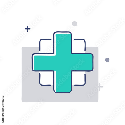 A vibrant graphic representation of a plus sign in modern design, showcasing concepts of positivity and health against a soft color background, useful for healthcare and wellness branding.