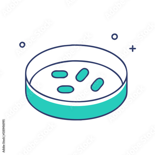 A Petri dish with cultured bacteria, showcasing scientific research in microbiology, the exploration of microbial life, laboratory experiments in biology, and the impact of microorganisms on health.