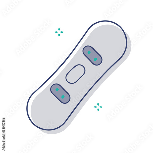 Stylized illustration of a modern cleaning sponge with a sleek design, symbolizing cleanliness and tidiness in household chores, perfect for cleaning product promotions and home organization tips.