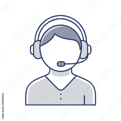 A customer service representative wearing a headset, engaged in communication, assisting clients in a professional office environment, symbolizing support and problem-solving in customer care.