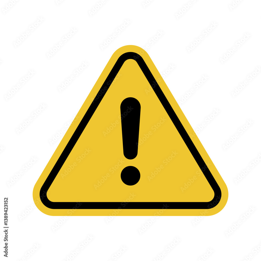 Caution warning signs set. Exclamation marks. Caution warning signs set. Exclamation marks.