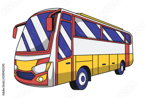 Public Transportation Bus Vector Illustration