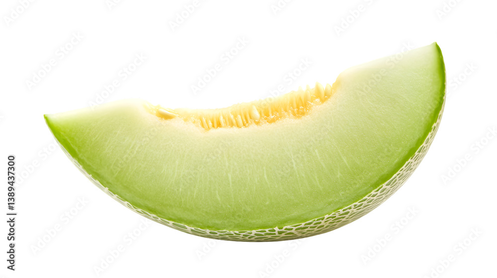 Fresh Honeydew Melon Slice on Transparent Background: Vibrant and Refreshing Fruit Photography Fresh Honeydew Melon Slice on Transparent Background: Vibrant and Refreshing Fruit Photography