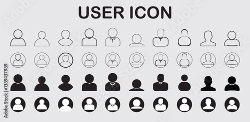User icon pack or profile icon pack black and white