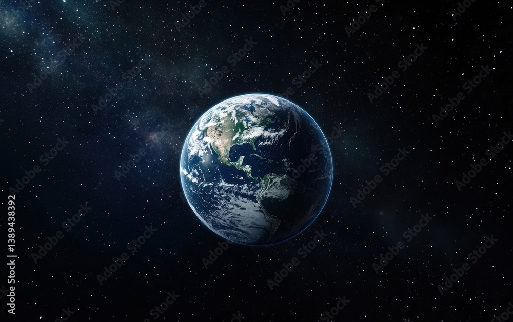 A mesmerizing picture of the earth from space presented on a black background A mesmerizing picture of the earth from space presented on a black background