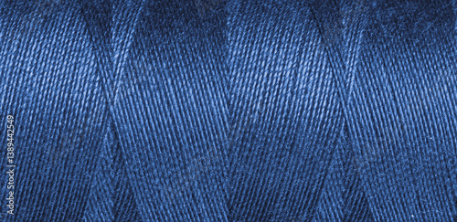 Obraz na płótnie Blue sewing thread texture w salonie