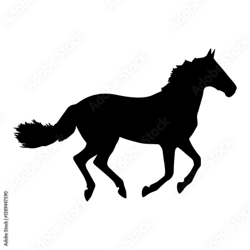 black horse silhouette
