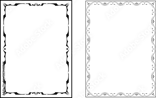 vector frames black on a white background
