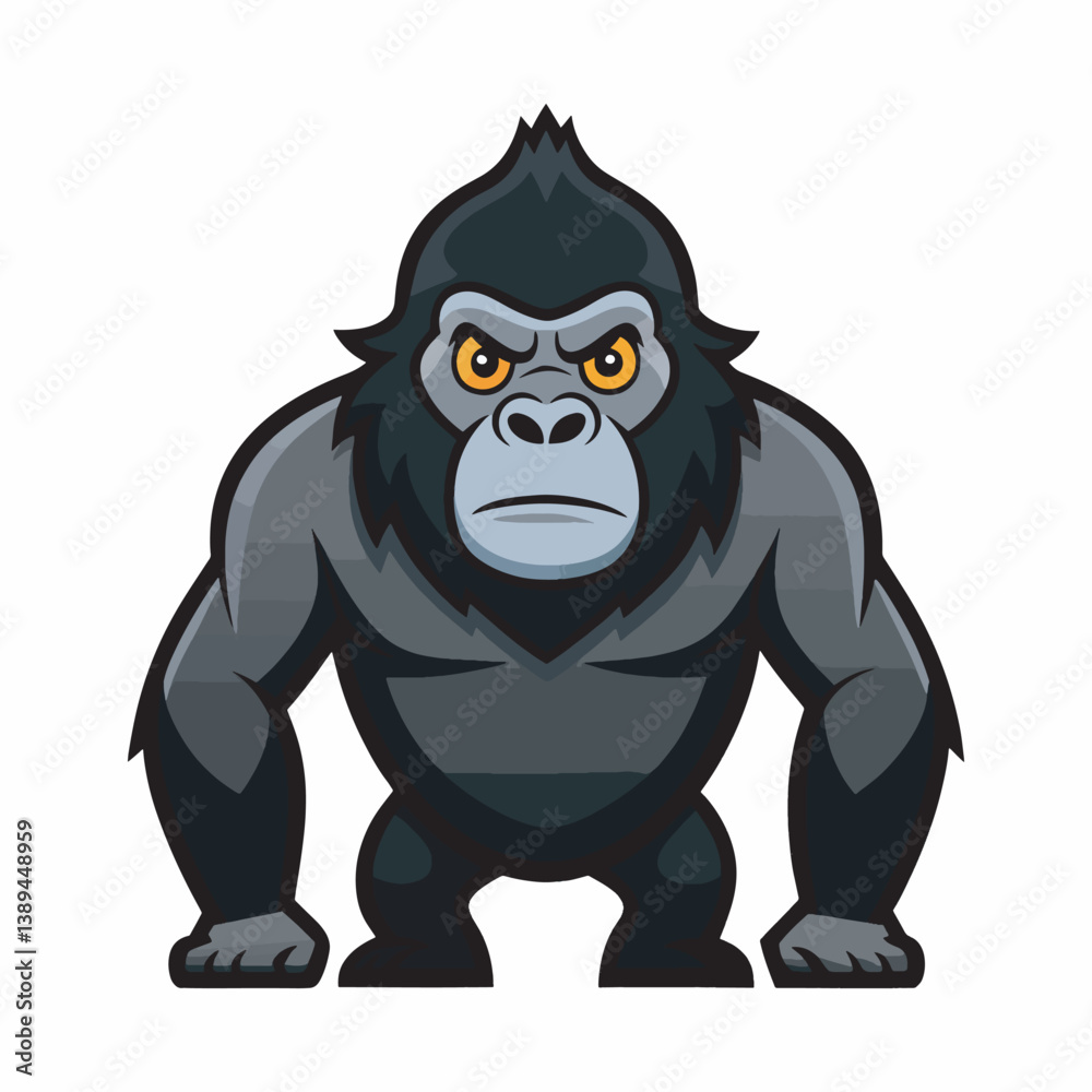 Gorilla vector style illustration art. Gorilla vector style illustration art.