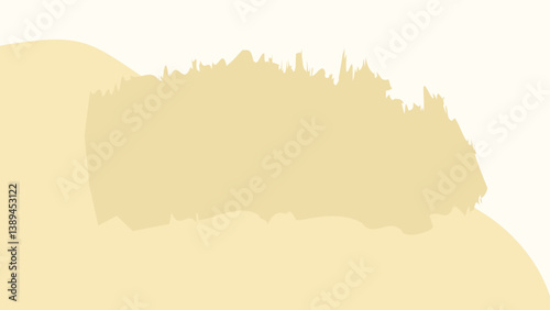 Abstract beige background with a central blank area featuring rough, irregular edges designed as a space for text or message