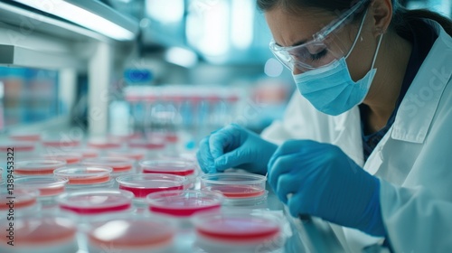 nephrologist concept. Scientist working in a lab with kidney organoids