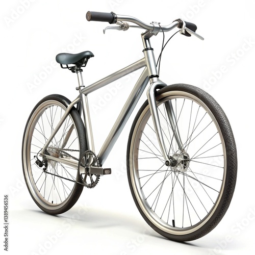 Modern bicycle isolated on white background.