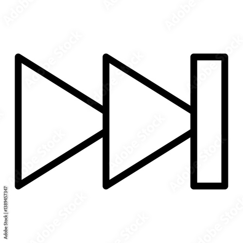 Skip Vector Line Icon Design