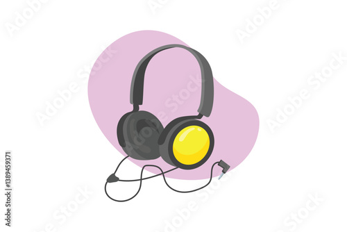 Yellow and black headphones for casual music listening, stylish and modern audio gear.