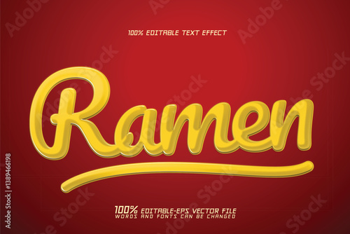 ramen food text effect