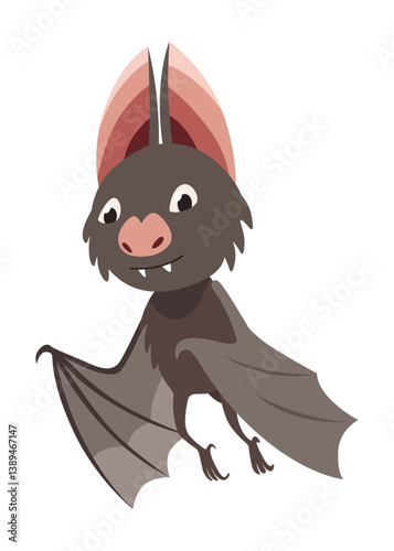 Bat. Concept cartoon bat. Vector clipart illustration isolated on white background