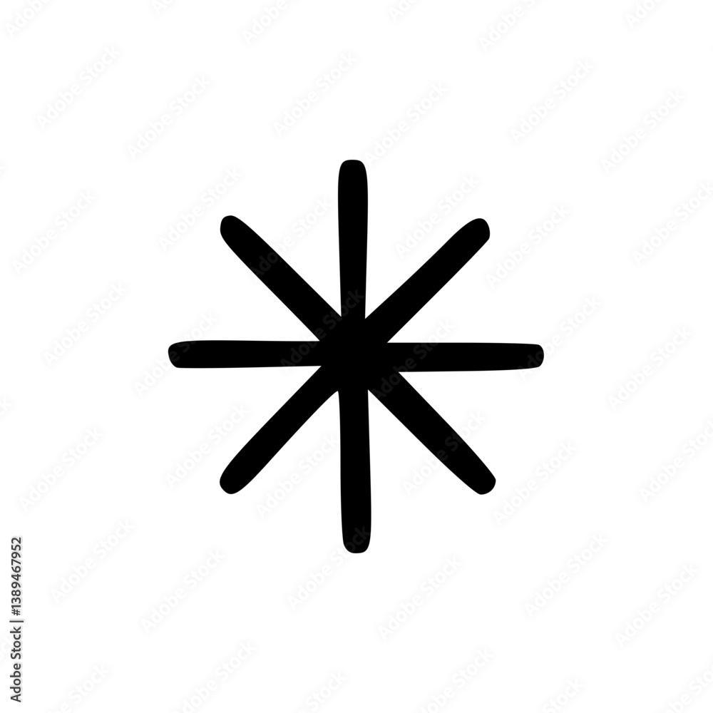 Hand Drawn Eight-Pointed Star Hand Drawn Eight-Pointed Star