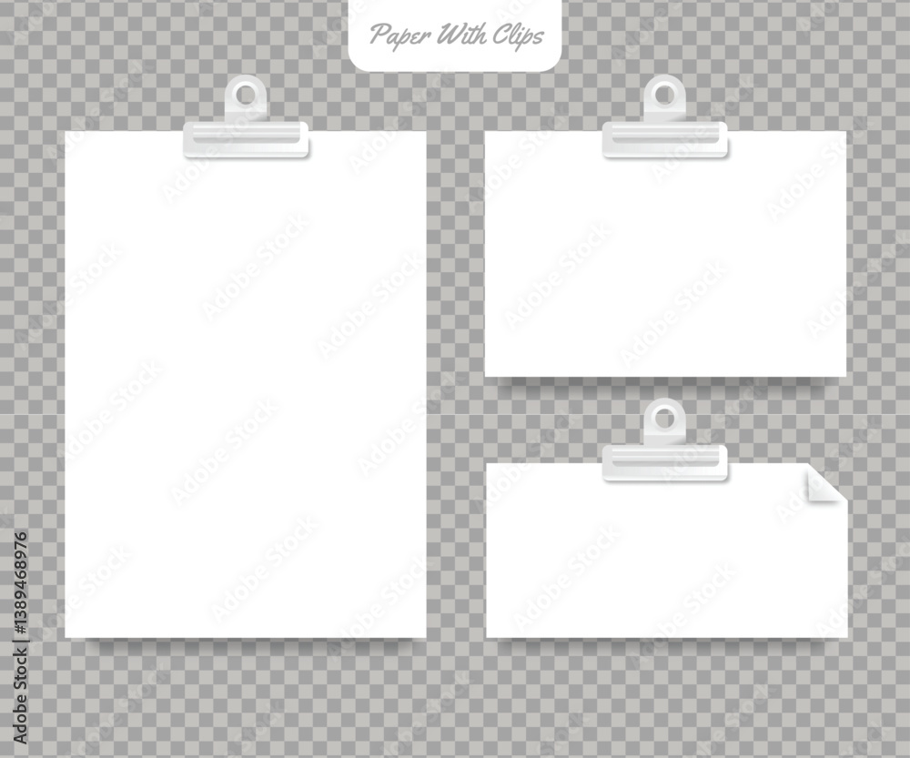 white paper with clip