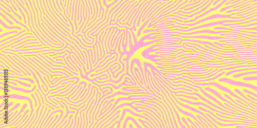 Abstract organic pattern background or diffusion reaction pattern. Vector irregular organic lines on white background for trendy modern design