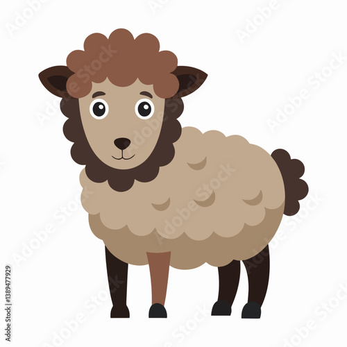  A sheep vector art and illustration.